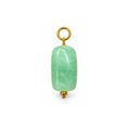 Mint Green Oval Acrylic Pendant on a white background