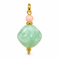 Mint Green Rounded Diamond Acrylic Pendant on a white background