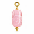 Pink Oval Acrylic Pendant on a white background